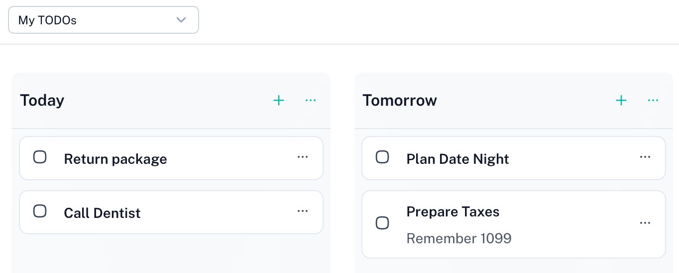 BigPicture todo management interface